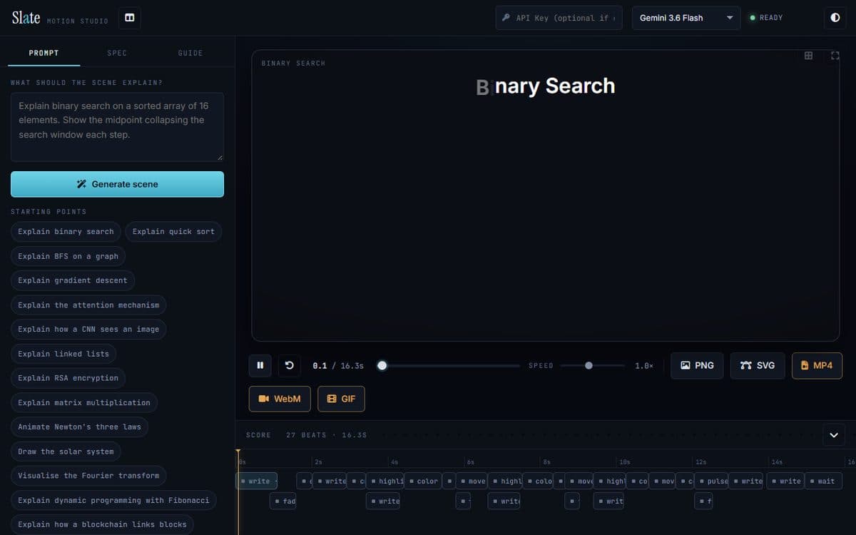Screenshot of Slate