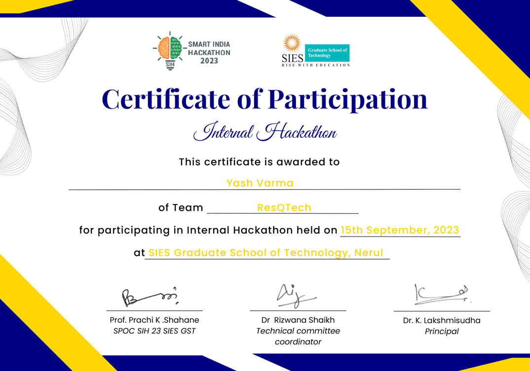 SIH Internal Hackathon